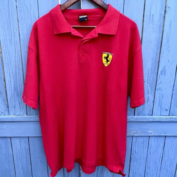 Vintage Ferrari F1 Polo Mens XXL‎ Formula 1 Scuderia Schumacher Era 90s Racing - Picture 1 of 10